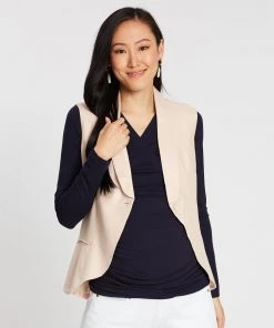 Isabella Oliver Messina Maternity Waistcoat Shell Pink