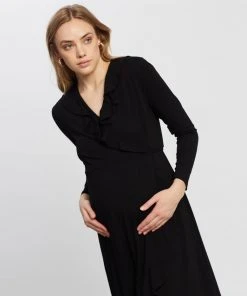 Isabella Oliver Aurelia Maternity Wrap Dress Caviar Black -Deals The Style Setters Store http3A2F2Fstatic.theiconic.com .au2Fp2Fisabella oliver 5872 0590811 4