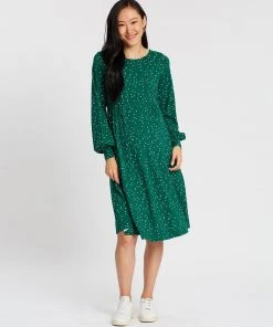 Isabella Oliver Maisy Maternity Dress Emerald Polka