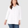 Love Your Wardrobe Manhattan Cotton Over Shirt White