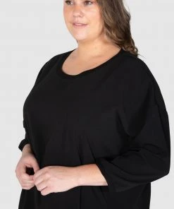 Love Your Wardrobe Willow Woven Tee Top Black -Deals The Style Setters Store http3A2F2Fstatic.theiconic.com .au2Fp2Flove your wardrobe 4586 0446021 4