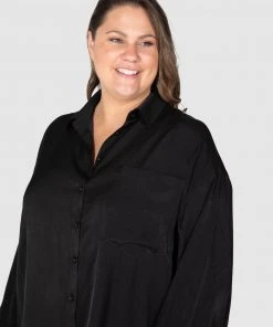 Love Your Wardrobe Phoebe Peached Over Shirt Black -Deals The Style Setters Store http3A2F2Fstatic.theiconic.com .au2Fp2Flove your wardrobe 9719 7023421 4