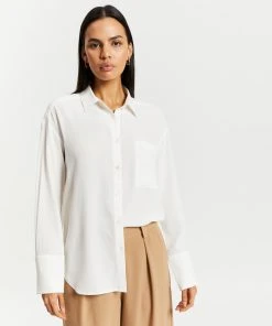 Minima Esenciales Flynn Silk Shirt Ivory