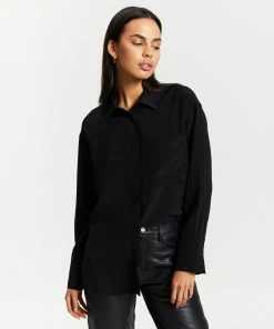 Minima Esenciales Flynn Silk Shirt Black