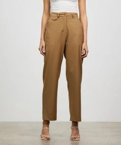 Minima Esenciales Pascale Wool Pants Hazelnut