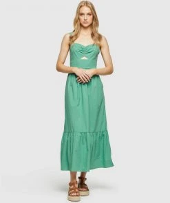 Oxford Ginny Cotton Dress Green