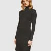Oxford Scarlette Knitted Turtle Neck Dress Charcoal