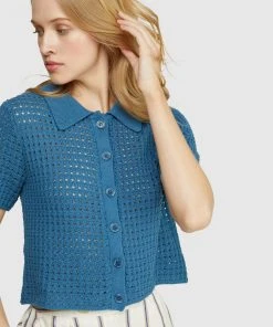 Oxford Imogen Collar Cardigan Petrol -Deals The Style Setters Store http3A2F2Fstatic.theiconic.com .au2Fp2Foxford 0479 7989441 4