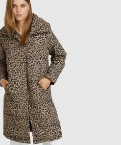 Oxford Kitty Animal Print Longline Puffa Jkt Tan -Deals The Style Setters Store http3A2F2Fstatic.theiconic.com .au2Fp2Foxford 0542 6593721 4