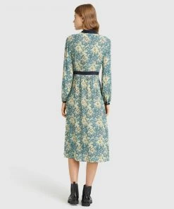 Oxford Seattle Floral Printed Dress Blue multi -Deals The Style Setters Store http3A2F2Fstatic.theiconic.com .au2Fp2Foxford 0619 3104821 3