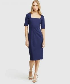 Oxford Dallas Ponti Dress Blue