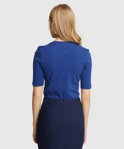 Oxford Jasmine Rib Knit Top Blue -Deals The Style Setters Store http3A2F2Fstatic.theiconic.com .au2Fp2Foxford 0777 3375441 3