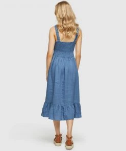 Oxford Cara Linen Dress Blue -Deals The Style Setters Store http3A2F2Fstatic.theiconic.com .au2Fp2Foxford 0835 6937151 3