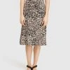 Oxford Marcel Animal Print Skirt Natural