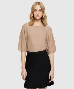 Oxford Ally Bubble Sleeve Knit Natural