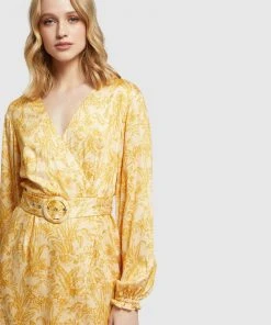 Oxford Trivia Tropical Print Dress Mustard -Deals The Style Setters Store http3A2F2Fstatic.theiconic.com .au2Fp2Foxford 1172 3989111 4