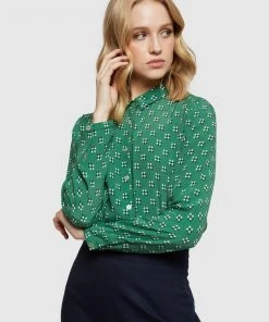 Oxford Poppy Geo Spot Printed Blouse Green -Deals The Style Setters Store http3A2F2Fstatic.theiconic.com .au2Fp2Foxford 1222 7618111 4