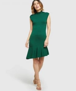 Oxford Cartell Knitted Dress Green