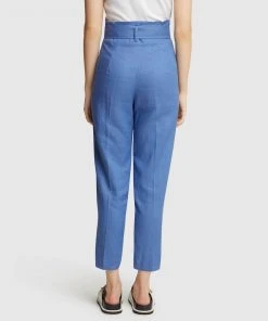 Oxford Sloane Linen Paperbag Pants Blue -Deals The Style Setters Store http3A2F2Fstatic.theiconic.com .au2Fp2Foxford 1233 0180541 3