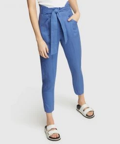 Oxford Sloane Linen Paperbag Pants Blue -Deals The Style Setters Store http3A2F2Fstatic.theiconic.com .au2Fp2Foxford 1234 0180541 4