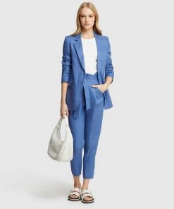 Oxford Sloane Linen Paperbag Pants Blue -Deals The Style Setters Store http3A2F2Fstatic.theiconic.com .au2Fp2Foxford 1237 0180541 5