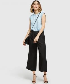 Oxford Skylar Woven Front T-shirt Blue -Deals The Style Setters Store http3A2F2Fstatic.theiconic.com .au2Fp2Foxford 1272 5927311 5