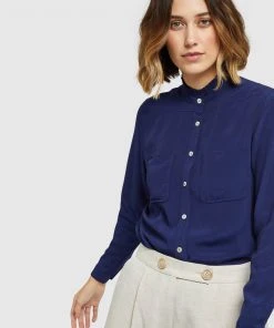 Oxford Amberly Double Pocket Blouse Blue -Deals The Style Setters Store http3A2F2Fstatic.theiconic.com .au2Fp2Foxford 1285 2719411 4
