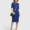 Oxford Zooey Ponti Dress Blue
