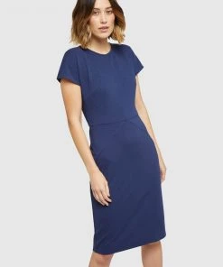 Oxford Magnolia Ponti Zip Dress Petrol Blue -Deals The Style Setters Store http3A2F2Fstatic.theiconic.com .au2Fp2Foxford 1323 8427311 4
