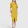 Oxford Roxy Ponti Dress Mustard