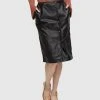 Oxford Jemma Leather Skirt Black