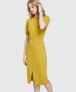 Oxford Roxy Ponti Dress Mustard -Deals The Style Setters Store http3A2F2Fstatic.theiconic.com .au2Fp2Foxford 1363 4303511 4