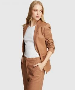 Oxford Lola Linen Jacket Mocha