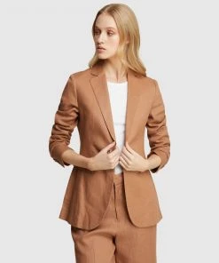 Oxford Lola Linen Jacket Mocha -Deals The Style Setters Store http3A2F2Fstatic.theiconic.com .au2Fp2Foxford 1437 1275441 4