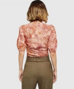 Oxford Fitzgerald Printed Linen Top Tangerine -Deals The Style Setters Store http3A2F2Fstatic.theiconic.com .au2Fp2Foxford 1465 2626411 3