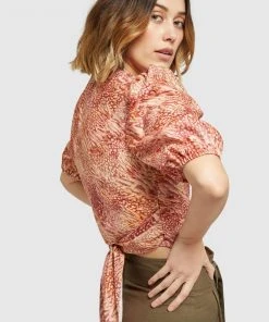 Oxford Fitzgerald Printed Linen Top Tangerine -Deals The Style Setters Store http3A2F2Fstatic.theiconic.com .au2Fp2Foxford 1467 2626411 4