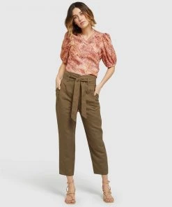 Oxford Fitzgerald Printed Linen Top Tangerine -Deals The Style Setters Store http3A2F2Fstatic.theiconic.com .au2Fp2Foxford 1470 2626411 5