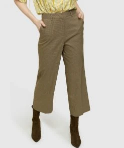Oxford Helena Eco Crop Check Pants Olive -Deals The Style Setters Store http3A2F2Fstatic.theiconic.com .au2Fp2Foxford 1493 8952521 4