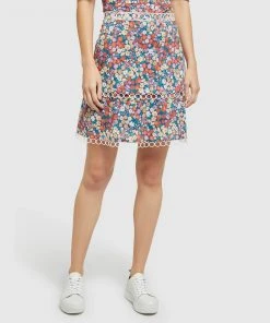 Oxford Greta Ditsy Floral Skirt Multi