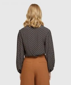 Oxford Mariette Geo Printed Blouse Navy -Deals The Style Setters Store http3A2F2Fstatic.theiconic.com .au2Fp2Foxford 1554 0225821 3