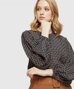 Oxford Mariette Geo Printed Blouse Navy -Deals The Style Setters Store http3A2F2Fstatic.theiconic.com .au2Fp2Foxford 1556 0225821 4
