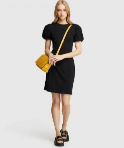 Oxford Florence Knit Mini Dress Black