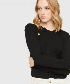 Oxford Evie Button Detail Knit Black -Deals The Style Setters Store http3A2F2Fstatic.theiconic.com .au2Fp2Foxford 1638 9262521 4