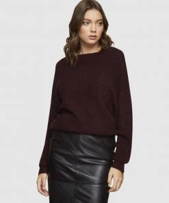 Oxford Isla Boatneck Knit Wine