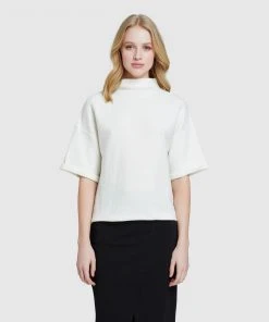 Oxford Kelly Cotton S/s Knit Ivory