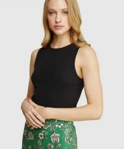 Oxford Sunny Rib Stretch Singlet Black -Deals The Style Setters Store http3A2F2Fstatic.theiconic.com .au2Fp2Foxford 1796 4989441 4