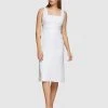 Oxford Fayer Button Detail Dress Ivory