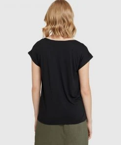 Oxford Inga Woven Front T-shirt Black -Deals The Style Setters Store http3A2F2Fstatic.theiconic.com .au2Fp2Foxford 2143 4532911 3