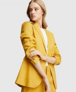 Oxford Lola Linen Jacket Mustard -Deals The Style Setters Store http3A2F2Fstatic.theiconic.com .au2Fp2Foxford 2388 5865441 4
