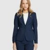 Oxford Chica Wool Lycra Suit Jacket Fc Blue